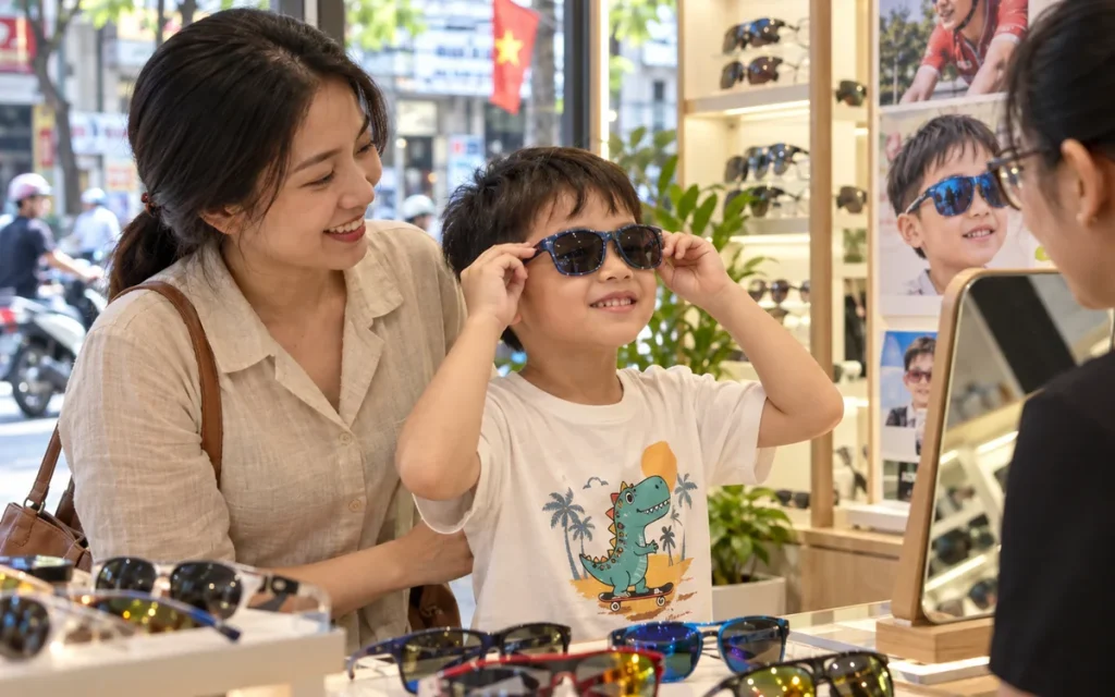 Chọn kính cho trẻ em: gọng nhẹ, vừa vặn và dễ đeo